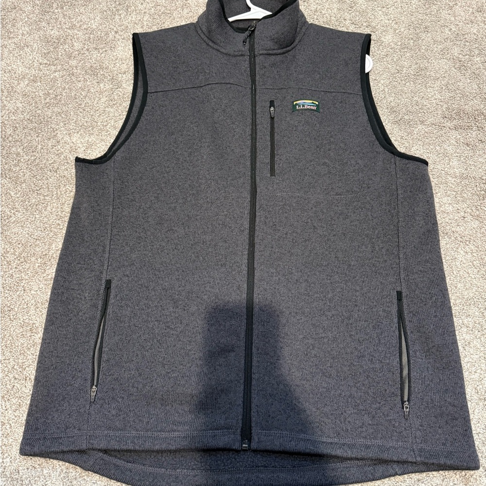 NWOT - L.L. Bean Better Sweater Charcoal Gray Vest - Large